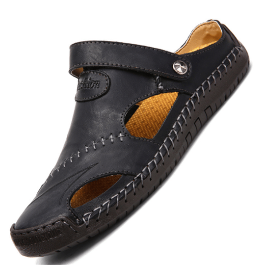 Fischer™ Hochwertige Freizeitsandalen aus weichem Leder für Herren