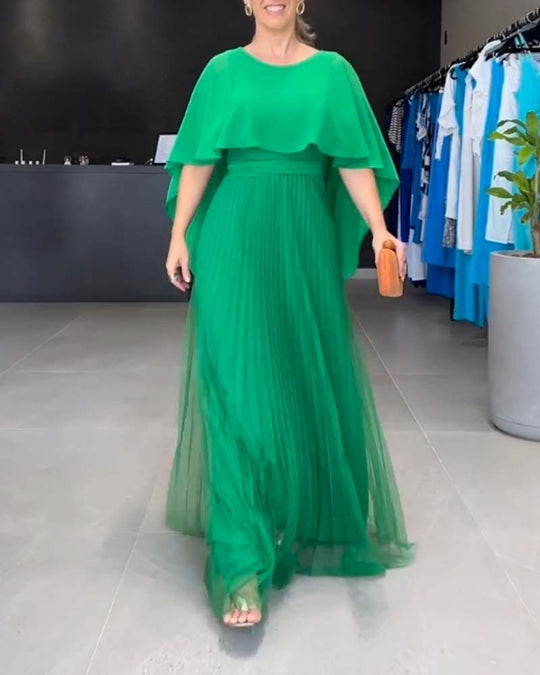 Anika™️ Maxikleid mit Rundhalsausschnitt und A-Linie