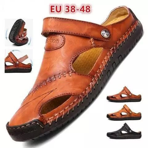 Fischer™ Hochwertige Freizeitsandalen aus weichem Leder für Herren