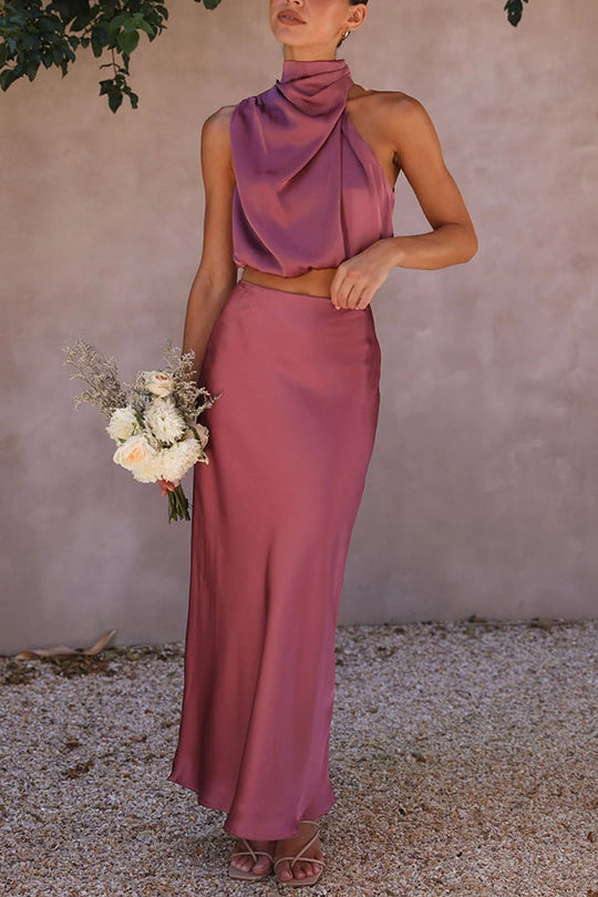 Salome™ Zweiteilige Satin-Kleid-Sets