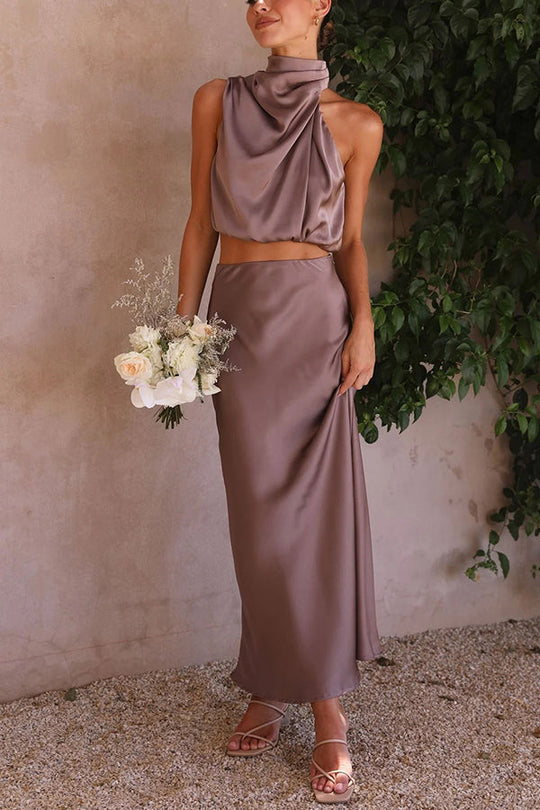 Salome™ Zweiteilige Satin-Kleid-Sets