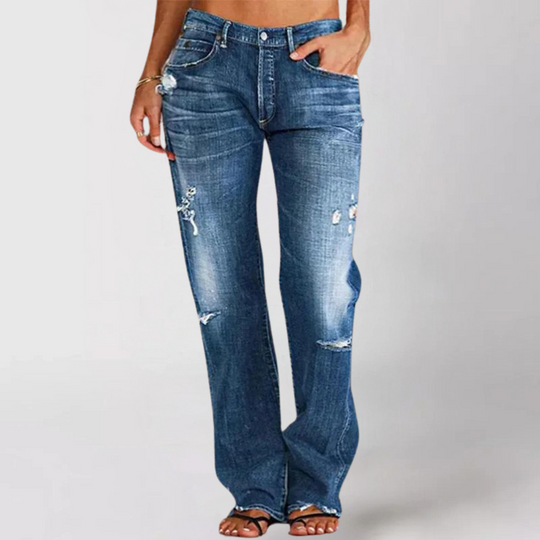 Ekatarina™ Lockere weit geschnittene Denim Jeans für Damen