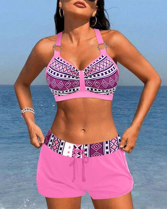 Antonia™️ Bikinis mit hoher Taille und geometrischem Muster