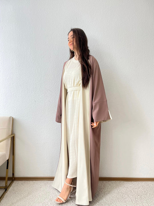 Mathilde™ Zweifarbiger Satin-Kimono