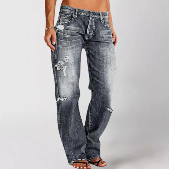 Ekatarina™ Lockere weit geschnittene Denim Jeans für Damen