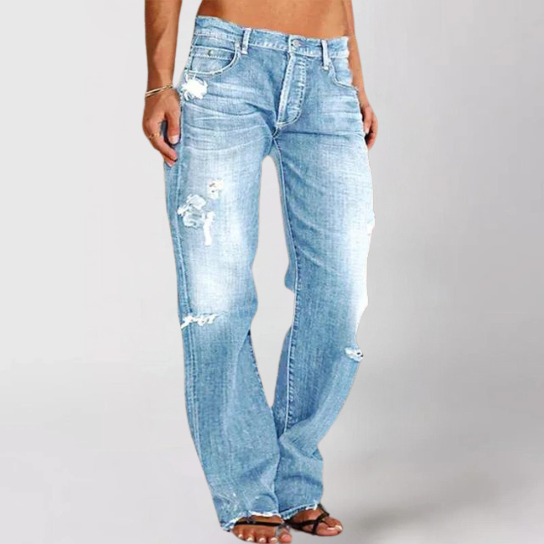 Ekatarina™ Lockere weit geschnittene Denim Jeans für Damen