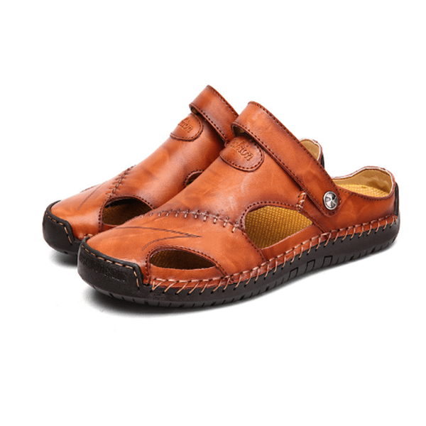 Fischer™ Hochwertige Freizeitsandalen aus weichem Leder für Herren