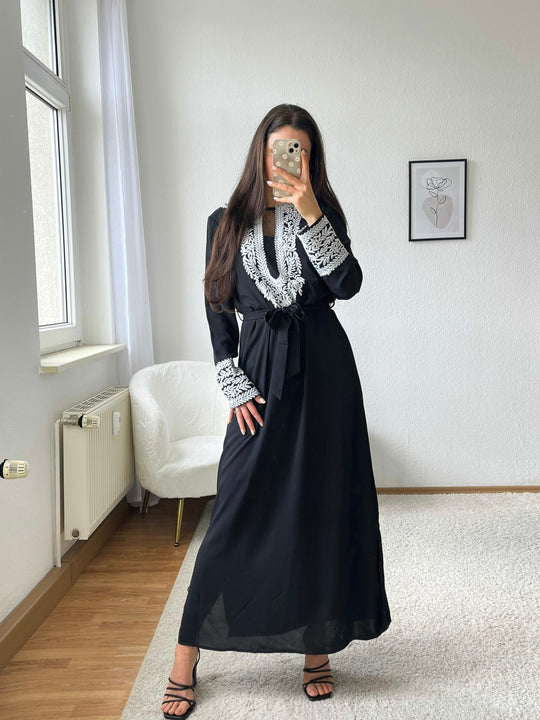 Romy™️ Langes Kleid mit Stickerei