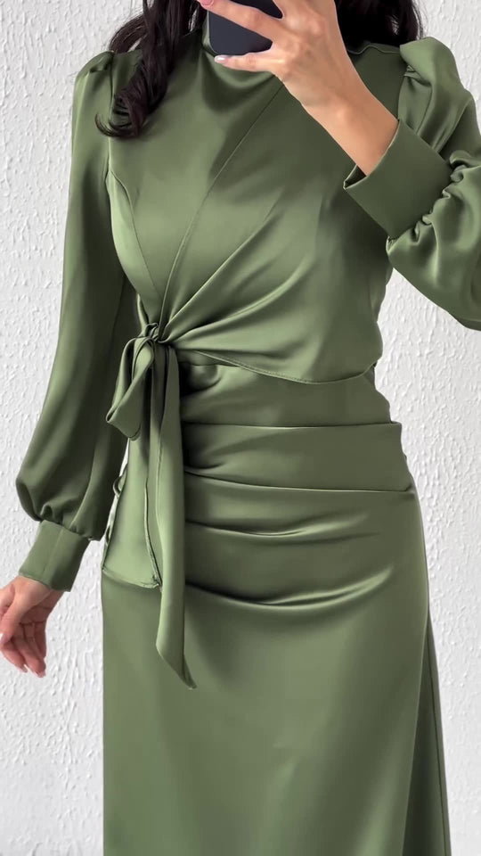 Marida™️ Kleid mit Schleife