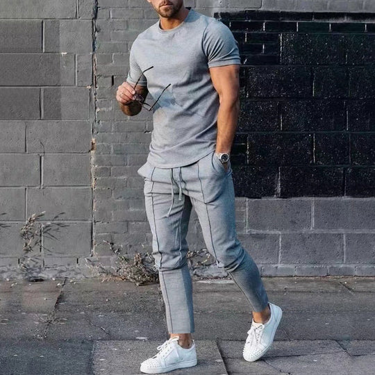 Sadek™️ "Minimalist Chic Duo" - 2teiler mit langer Hose und Shirt