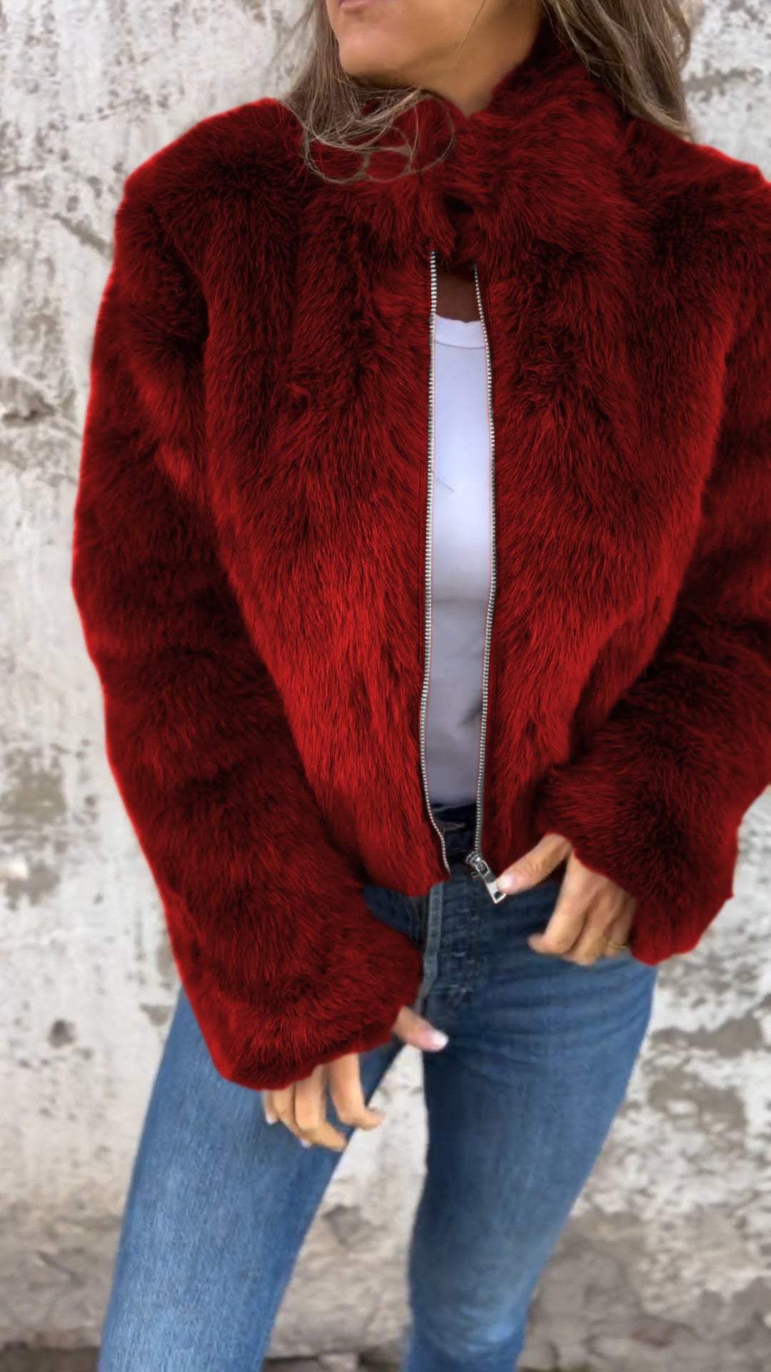 Sara™ Faux Fur Jacket