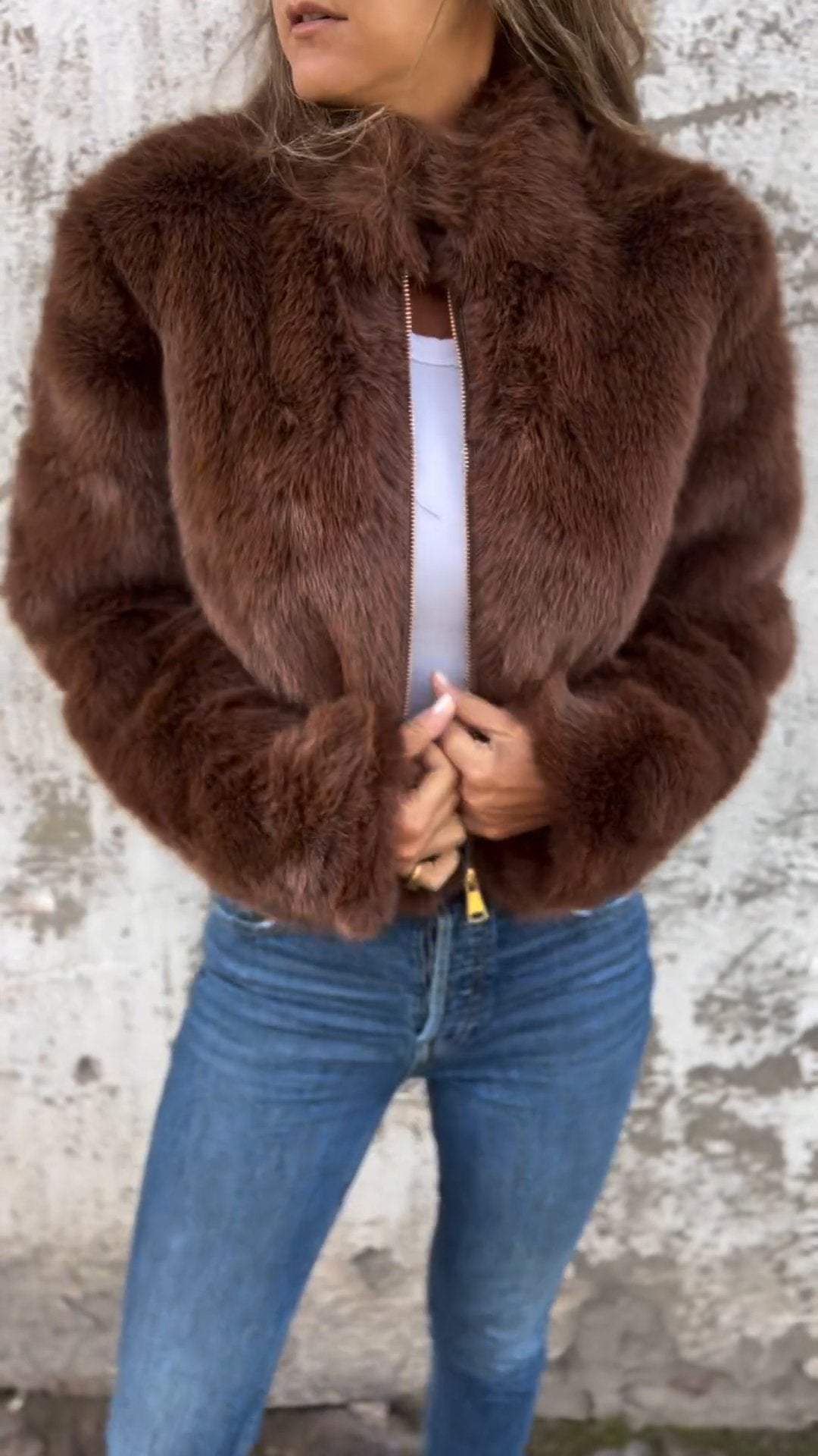 Sara™ Faux Fur Jacket