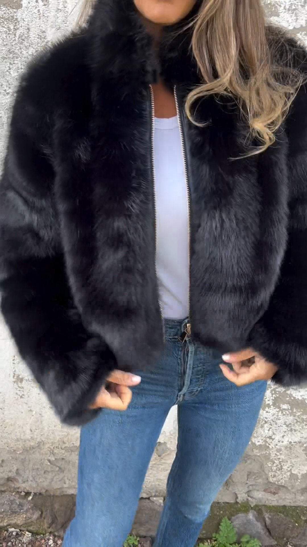 Sara™ Faux Fur Jacket