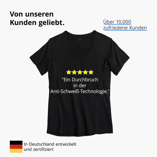 Colin™ Anti-Schweiß Shirt Herren mit V-Ausschnitt Performance