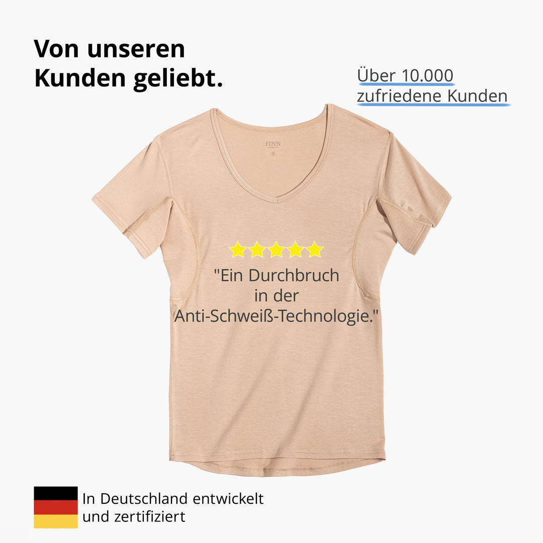 Colin™ Anti-Schweiß Shirt Herren mit V-Ausschnitt Performance