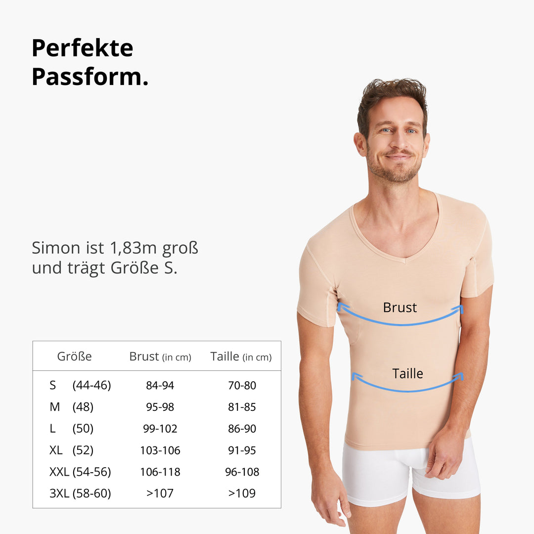 Colin™ Anti-Schweiß Shirt Herren mit V-Ausschnitt Performance