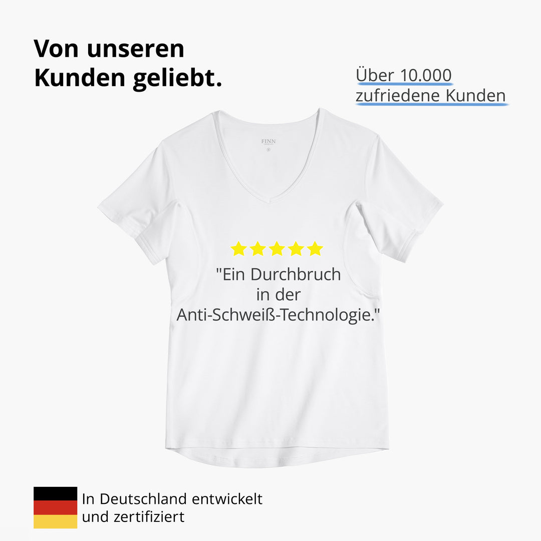 Colin™ Anti-Schweiß Shirt Herren mit V-Ausschnitt Performance