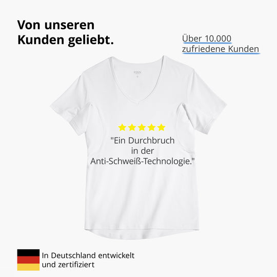 Colin™ Anti-Schweiß Shirt Herren mit V-Ausschnitt Performance