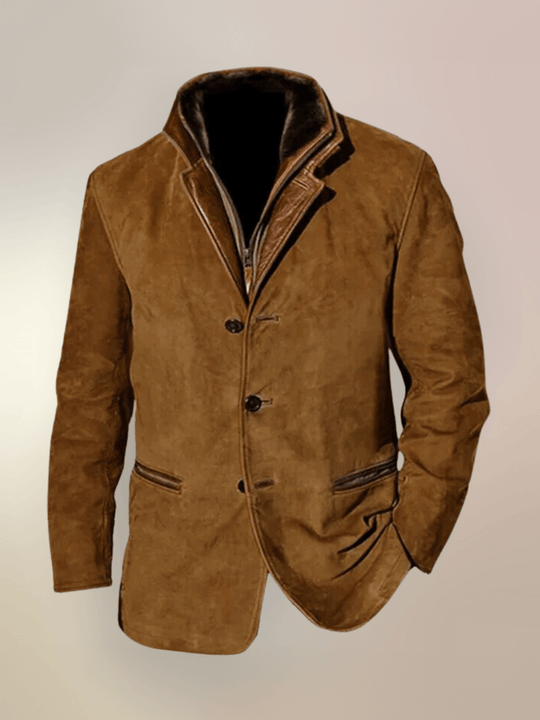 Dominic | Vintage-Jacke aus Wildleder mit Doppelkragen