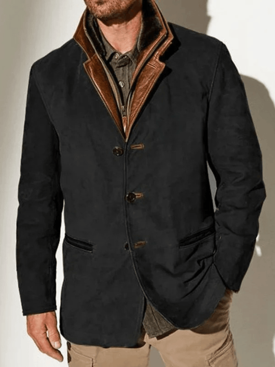 Dominic | Vintage-Jacke aus Wildleder mit Doppelkragen