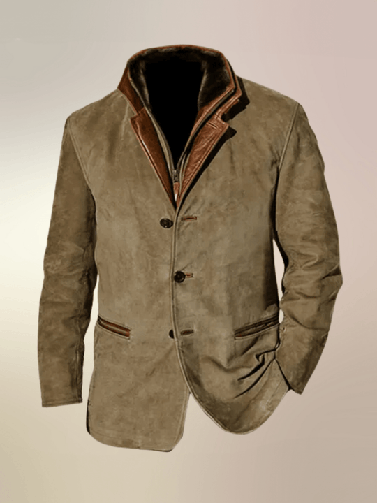 Dominic | Vintage-Jacke aus Wildleder mit Doppelkragen