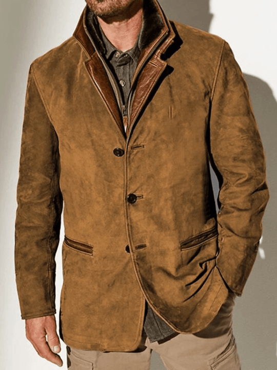 Dominic | Vintage-Jacke aus Wildleder mit Doppelkragen