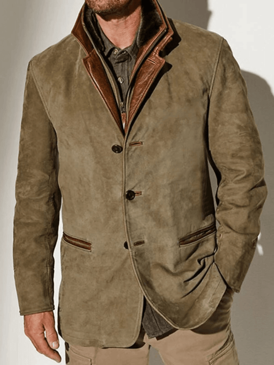 Dominic | Vintage-Jacke aus Wildleder mit Doppelkragen